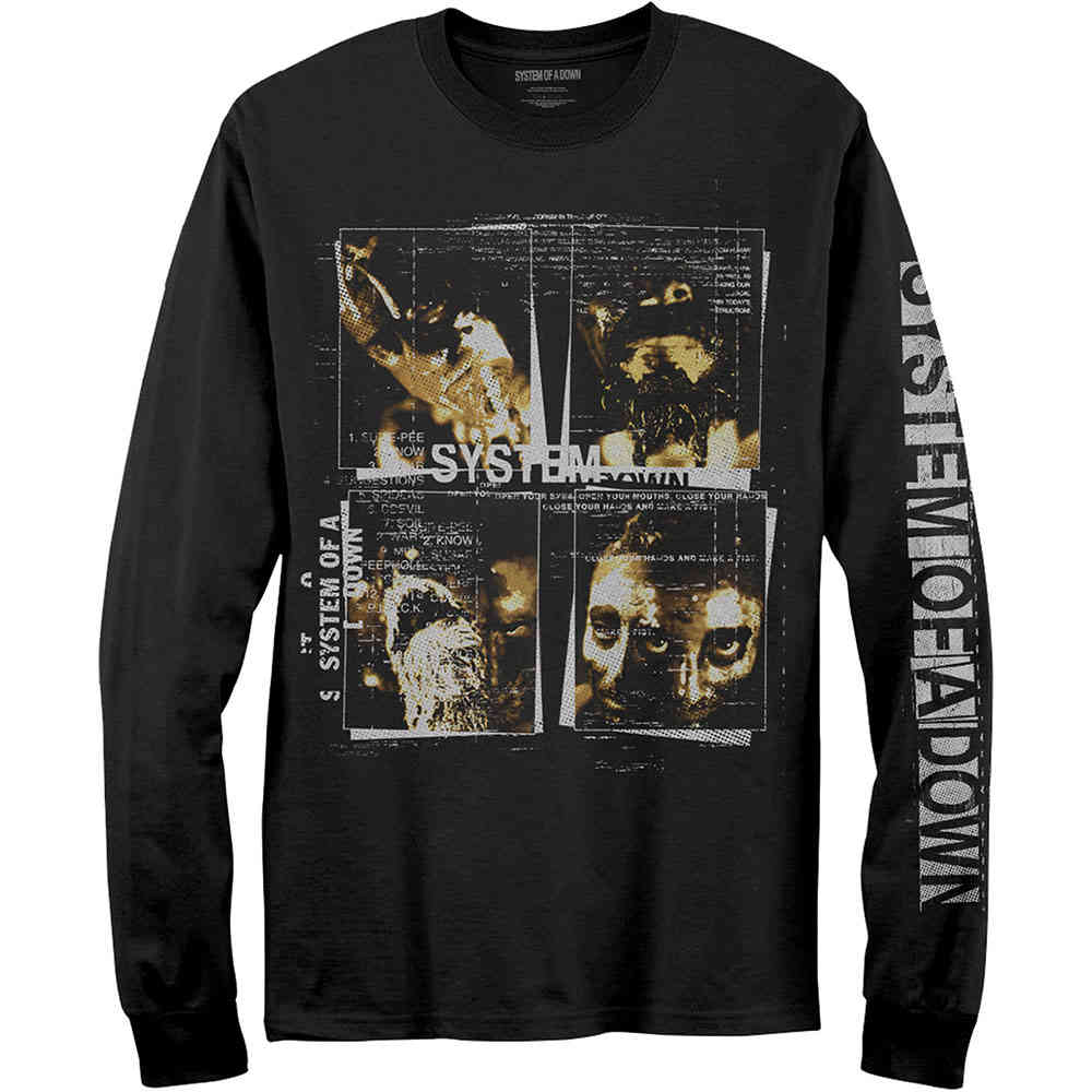 System Of A Down - Face Boxes Longsleeve shirt - Zwart